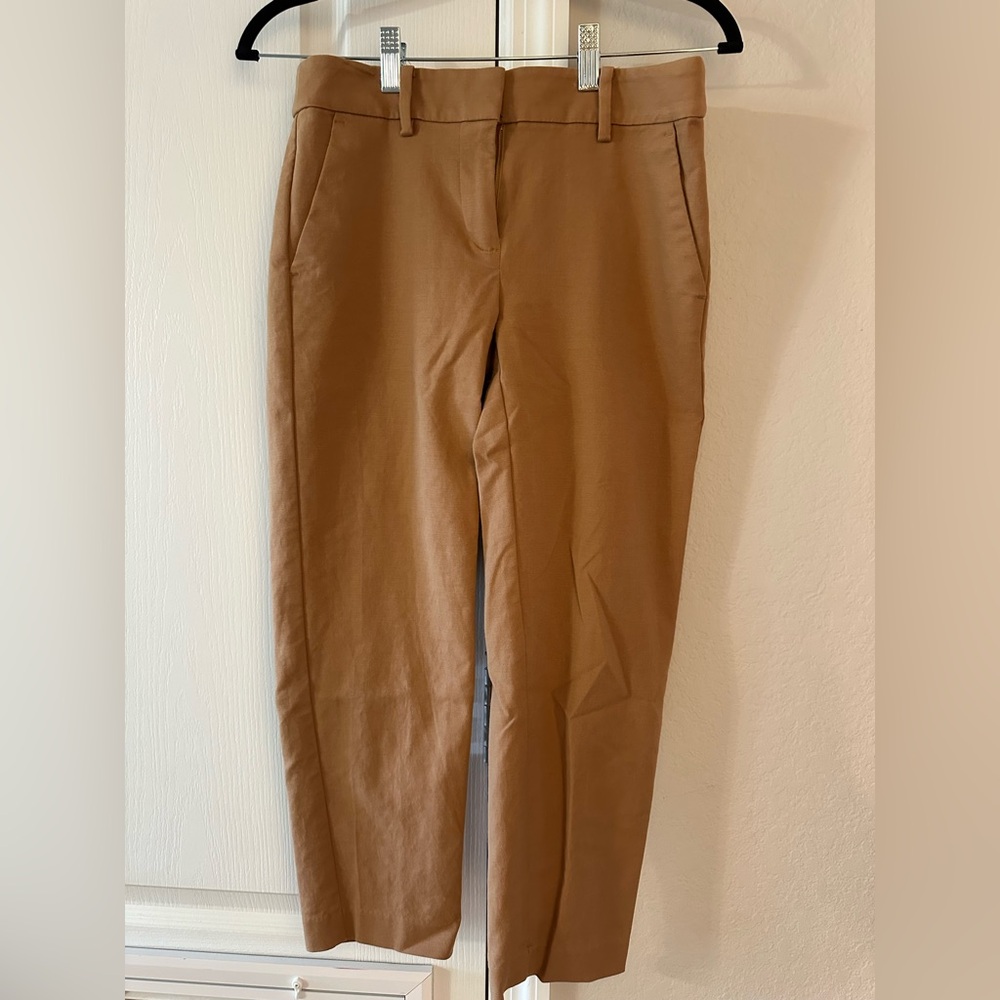 LOFT Women's Tailored Ankle Pants in Camel Brown